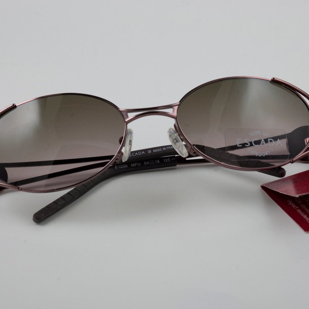 Escada Pink Metallic Oval Sunglasses